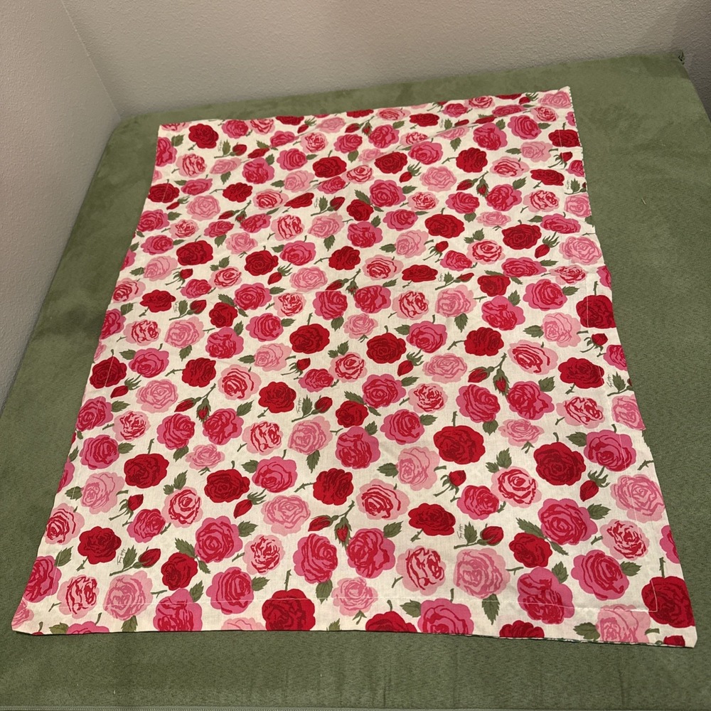 Tommy Hilfiger Pillowcase Sham Standard Red Pink  Roses‎ Flowers NWOT